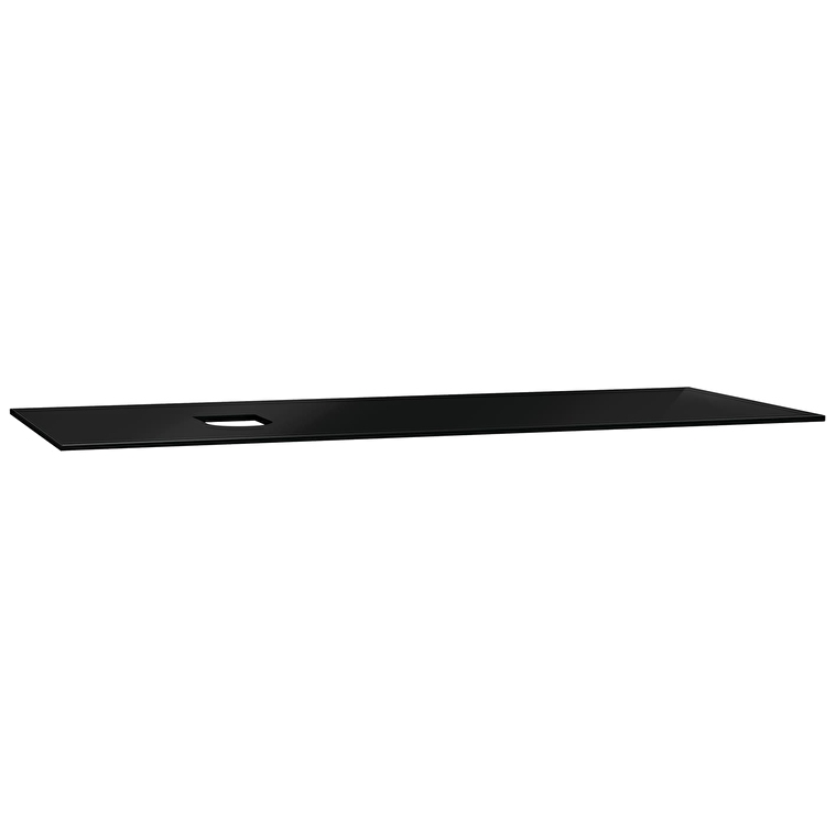 65723_3ddd21114c734508356e43f32c1a75eb22e8ad12-1.jpg VitrA Origin Üst Tezgah, 120 cm, Cam, Armatür Deliksiz, Sol Sifon Delikli, Siyah - Görsel 1