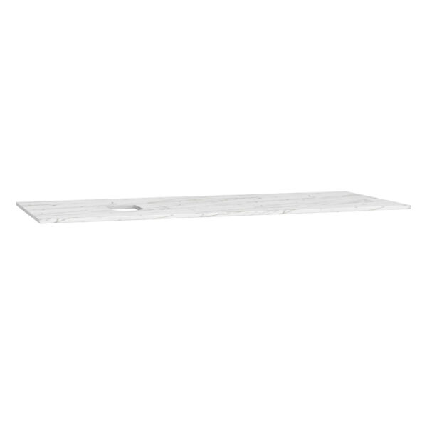 VitrA Origin Üst Tezgah, 120 cm, Neolith, Armatür Deliksiz, Sol Sifon Delikli, Calacatta Silk