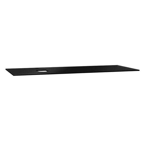 VitrA Origin Üst Tezgah, 120 cm, Cam, Armatür Delikli, Sol Sifon Delikli, Siyah