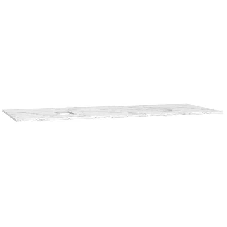 65727_29dcb6f2ac32fee74bbb2890771d80579c265ea1-1.jpg VitrA Origin Üst Tezgah, 120 cm, Neolith, Armatür Delikli, Sol Sifon Delikli, Calacatta Silk - Görsel 1