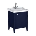 VitrA Valarte Neo Lavabo Dolabı, 65 cm, Bir Kapaklı, Etajerli Lavabolu, Çelik Mavisi, Sağ