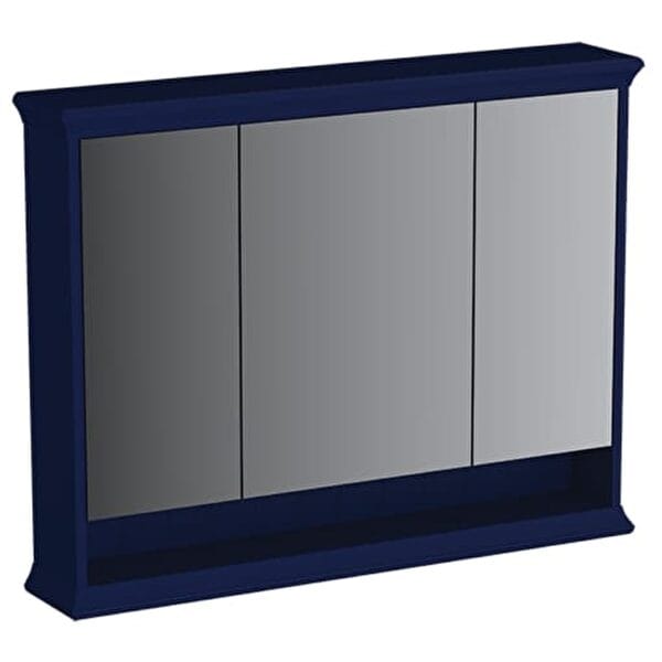VitrA Valarte Neo Dolaplı Ayna, 100 cm, Üç Kapaklı, Aydınlatmalı, Çelik Mavisi