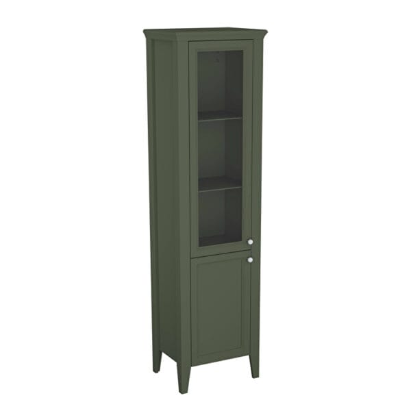 VitrA Valarte Neo Boy Dolabı, 55 cm, Cam Kapaklı, Retro Yeşil, Sol