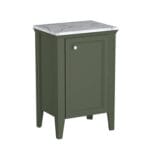 VitrA Valarte Neo Yan Ünite, 55 cm, Bir Kapaklı, Mermer Tezgahlı, Retro Yeşil, Sağ