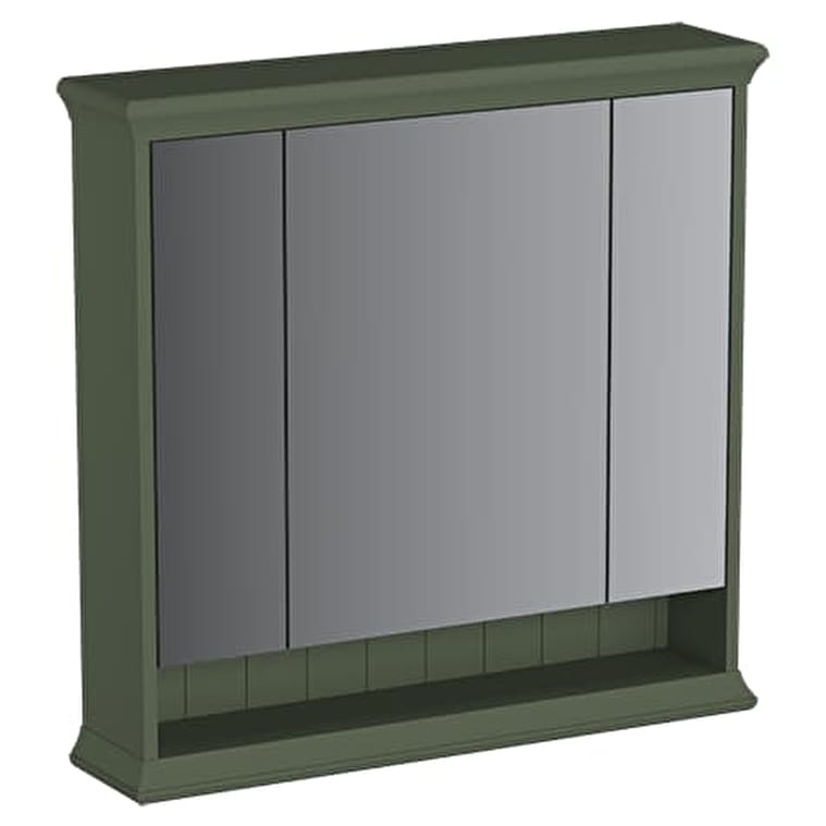 65832_410c51f7c1d92818c68b114c23a2b51a39d66aeb-1.jpg VitrA Valarte Neo Dolaplı Ayna, 80 cm, Üç Kapaklı, Aydınlatmalı, Retro Yeşil - Görsel 1