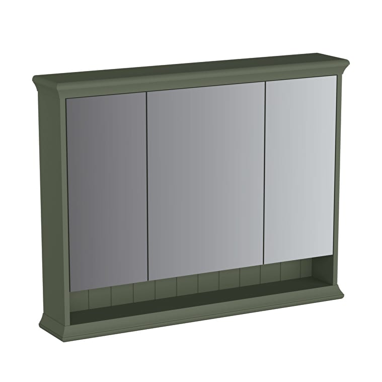 65833_68261c2054c80f6ee35d2269124ce74005a976b7-1.jpg VitrA Valarte Neo Dolaplı Ayna, 100 cm, Üç Kapaklı, Aydınlatmalı, Retro Yeşil - Görsel 1