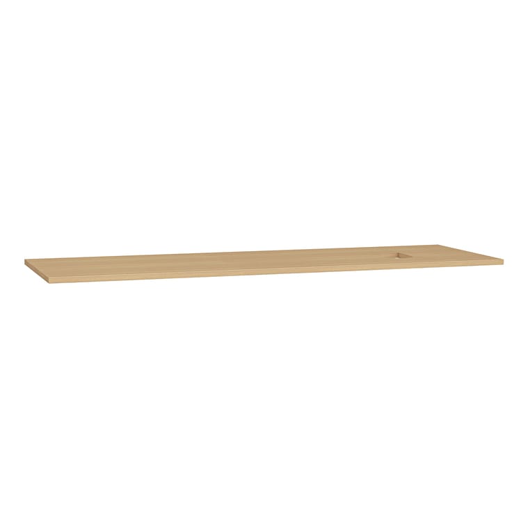 65938_5e51d0f1755a07db4fb9088ecc7fa7dfcb51d2da-1.jpg VitrA Origin Üst Tezgah, 150 cm, Ahşap, Armatür Deliksiz, Sağ Sifon Delikli, Açık Meşe - Görsel 1