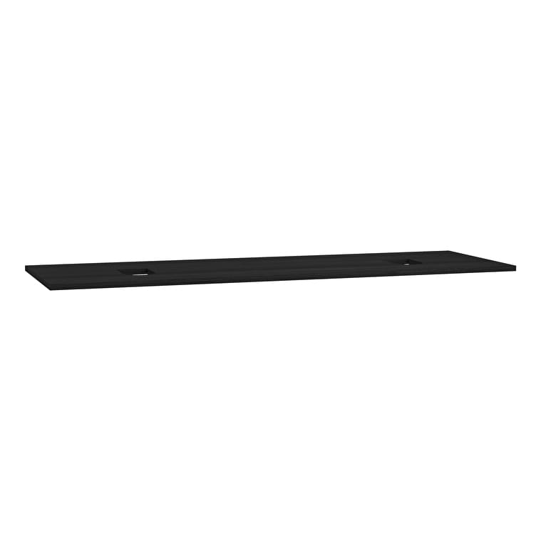 65939_4738a5396dd6b9bdd608d166f9db79f5022391f6-1.jpg VitrA Origin Üst Tezgah, 150 cm, Ahşap, Armatür Deliksiz, Çift Sifon Delikli, Hareli Siyah Meşe - Görsel 1