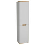 VitrA Sento Boy Dolabı, 40 cm, İki Kapaklı, Çamaşır Sepetli, Prizli, Mat Açık Gri, Sol