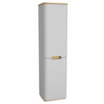 VitrA Sento Boy Dolabı, 40 cm, İki Kapaklı, Çamaşır Sepetli, Prizli, Mat Açık Gri, Sağ