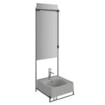 VitrA Equal Lavabo Ünitesi, 40 cm, Gri Lavabolu, Havluluklu