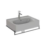 VitrA Equal Lavabo Ünitesi, 60 cm, Gri Lavabolu, Havluluklu
