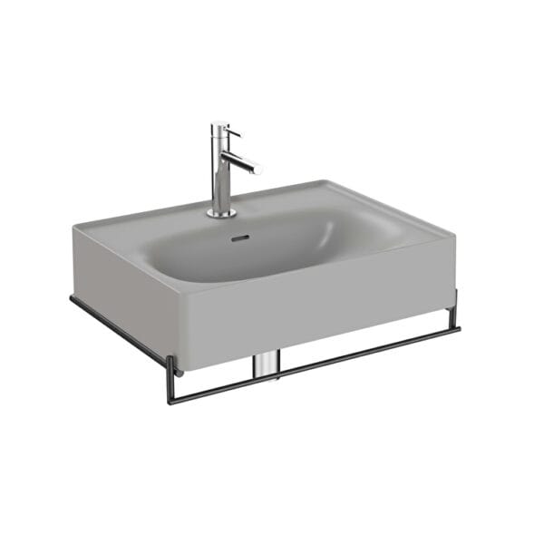 VitrA Equal Lavabo Ünitesi, 60 cm, Gri Lavabolu, Havluluklu