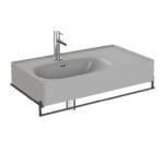 VitrA Equal Lavabo Ünitesi, 80 cm, Gri Lavabolu, Havluluklu