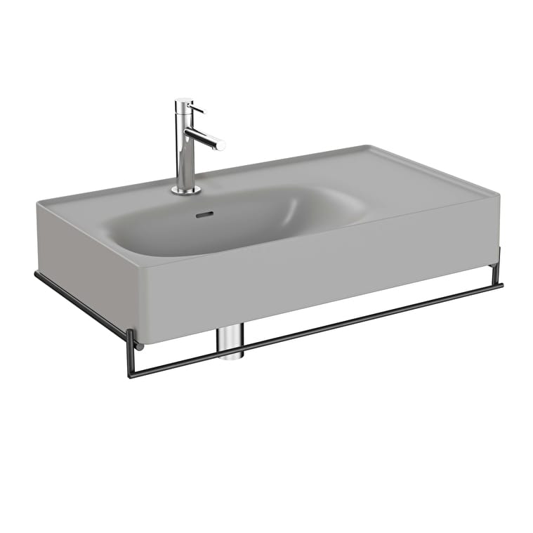 66054_3531f04db86267c6a0ba0d2faafd31ea45b20bea-1.jpg VitrA Equal Lavabo Ünitesi, 80 cm, Gri Lavabolu, Havluluklu - Görsel 1