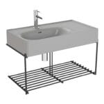 VitrA Equal Lavabo Ünitesi, 80 cm, Raflı, Gri Lavabolu