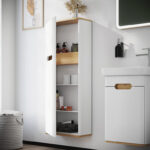 VitrA Sento Boy Dolabı, 50 cm, Bir Kapaklı, Dar, Mat Beyaz, Sol - Görsel 4