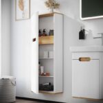 VitrA Sento Boy Dolabı, 50 cm, Bir Kapaklı, Dar, Mat Beyaz, Sol - Görsel 8