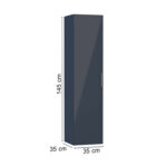 VitrA Mia Boy Dolabı, 35 cm, Parlak Antrasit - Görsel 13