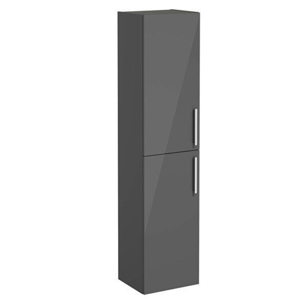 VitrA Root Flat Boy Dolabı, 40 cm, İki Kapaklı, Parlak Antrasit