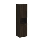 VitrA Root Flat Boy Dolabı, 40 cm, İki Kapaklı, Kısa, Çamaşır Sepetli, Ceviz, Sol