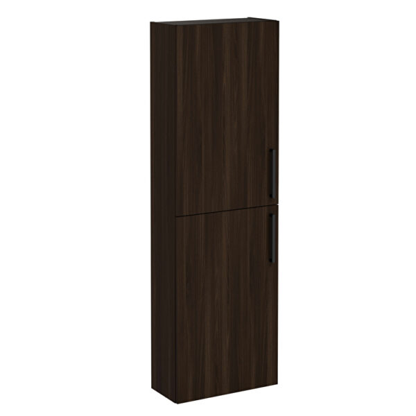 VitrA Root Flat Boy Dolabı, 55 cm, İki Kapaklı, Dar, Ceviz