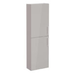 VitrA Root Flat Boy Dolabı, 55 cm, İki Kapaklı, Dar, Parlak Sahra Beji