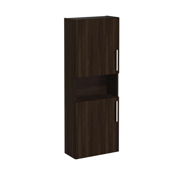 VitrA Root Flat Boy Dolabı, 55 cm, İki Kapaklı, Dar, Kısa, Ceviz