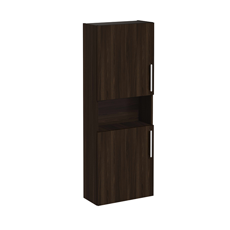 66246_eb515917477110c0bd571d34dcf5bc7d6230d6af-1.jpg VitrA Root Flat Boy Dolabı, 55 cm, İki Kapaklı, Dar, Kısa, Ceviz - Görsel 1