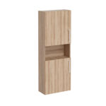 VitrA Root Flat Boy Dolabı, 55 cm, İki Kapaklı, Dar, Kısa, Doğal Meşe