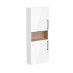 VitrA Root Flat Boy Dolabı, 55 cm, İki Kapaklı, Dar, Kısa, Parlak Beyaz