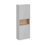 VitrA Root Flat Boy Dolabı, 55 cm, İki Kapaklı, Dar, Kısa, Parlak İnci Grisi