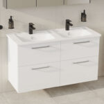 VitrA Root Flat Lavabo Dolabı, 120 cm, Dört Çekmeceli, Köşeli Lavabo, Parlak Beyaz - Görsel 3