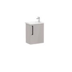 VitrA Root Flat Lavabo Dolabı, 45 cm, Bir Kapaklı, Dar, Köşeli Lavabo, Parlak Sahra Beji, Sağ - Görsel 2