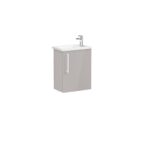 VitrA Root Flat Lavabo Dolabı, 45 cm, Bir Kapaklı, Dar, Köşeli Lavabo, Parlak Sahra Beji, Sağ