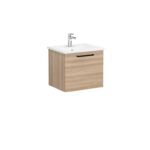 VitrA Root Flat Lavabo Dolabı, 60 cm, Bir Çekmeceli, Köşeli Lavabo, Doğal Meşe - Görsel 2