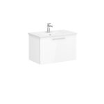 VitrA Root Flat Lavabo Dolabı, 80 cm, Bir Çekmeceli, Köşeli Lavabo, Parlak Beyaz - Görsel 2