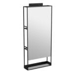 VitrA Archiplan Ayna, 45 cm, Raflı, Metal, Siyah