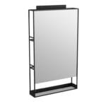 VitrA Archiplan Ayna, 60 cm, Raflı, Metal, Siyah