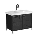 VitrA Liquid Lavabo Dolabı, 100 cm, Metal Kapaklı , Ayaklı - Görsel 5