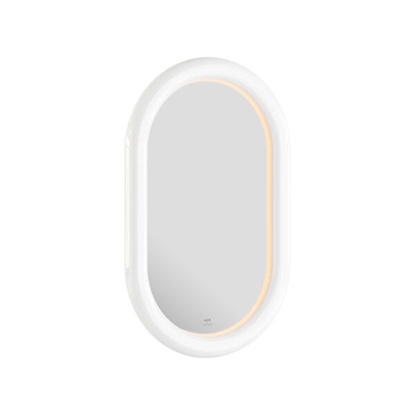 VitrA Liquid Düz Ayna, 50 cm, Aydınlatmalı, Seramik Çerçeveli, Beyaz