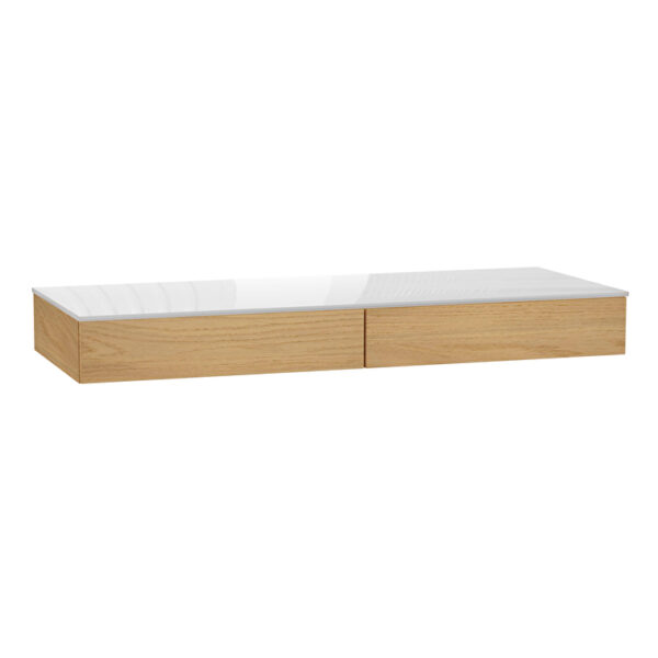 VitrA Origin Yan Ünite, 120 cm, İki Çekmeceli, Açık Meşe