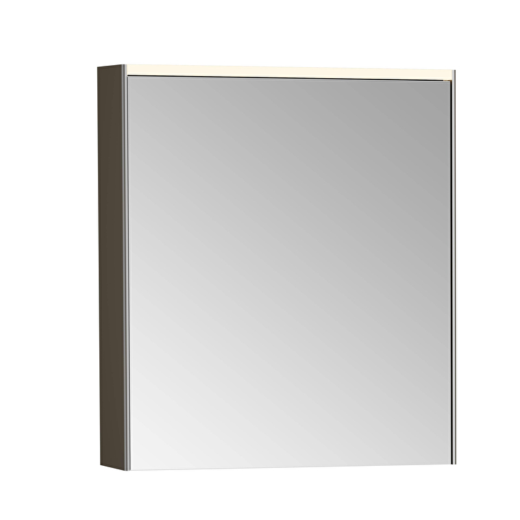 67003_7a60bb936d3237f297902e5018f7785bf70298c9-1.jpg VitrA Core Dolaplı Ayna, 60 cm, Aydınlatmalı, Fırçalı Krom, Sağ - Görsel 1