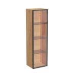 VitrA Metropole Edge Boy Dolabı, 35 cm, Cam Kapaklı, Kısa, Açık Meşe, Sol