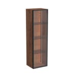 VitrA Metropole Edge Boy Dolabı, 35 cm, Cam Kapaklı, Kısa, Ceviz, Sol