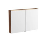 VitrA Metropole Edge Dolaplı Ayna, 100 cm, Aydınlatmalı, Ceviz
