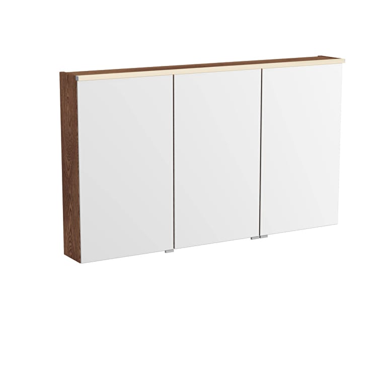 67167-1.jpg VitrA Metropole Edge Dolaplı Ayna, 120 cm, Aydınlatmalı, Ceviz - Görsel 1