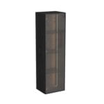 VitrA Metropole Edge Boy Dolabı, 35 cm, Cam Kapaklı, Kısa, Siyah Meşe, Sol