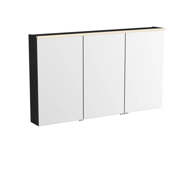 VitrA Metropole Edge Dolaplı Ayna, 120 cm, Aydınlatmalı, Siyah Meşe