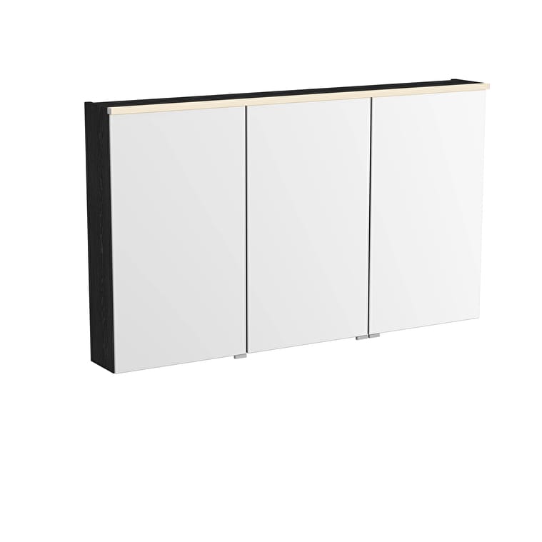 67205-1.jpg VitrA Metropole Edge Dolaplı Ayna, 120 cm, Aydınlatmalı, Siyah Meşe - Görsel 1